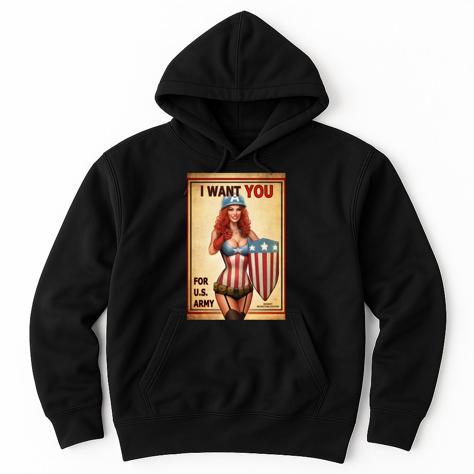 I Want You For US Army Female America Hoodie