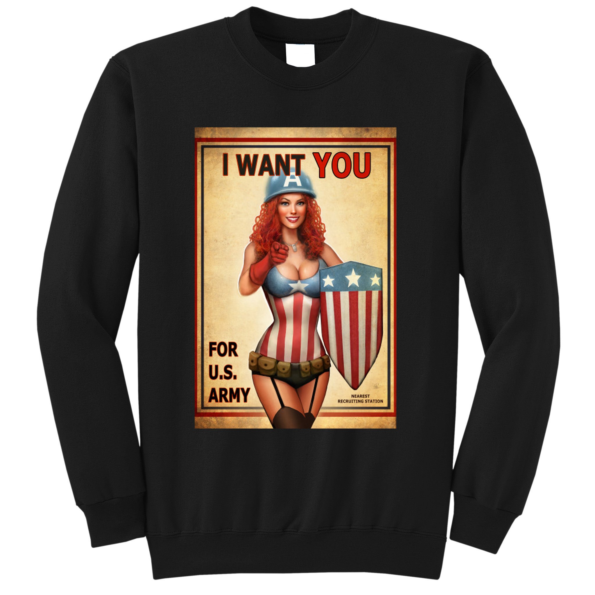 I Want You For US Army Female America Sweatshirt