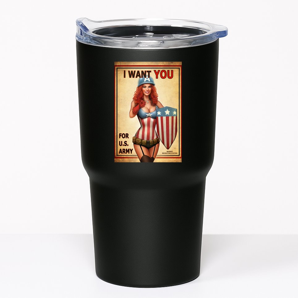 I Want You For US Army Female America Tumbler