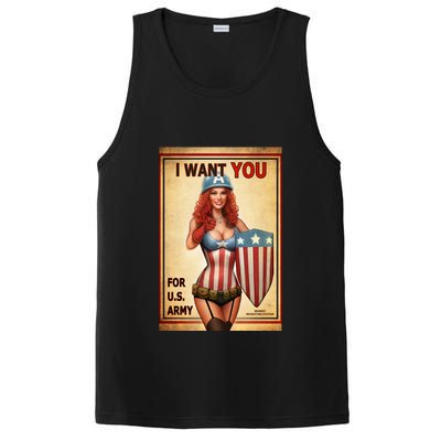 I Want You For US Army Female America PosiCharge Competitor Tank