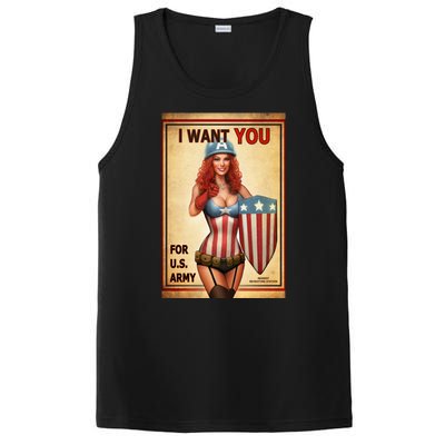 I Want You For US Army Female America PosiCharge Competitor Tank