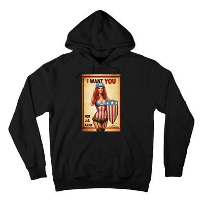 I Want You For US Army Female America Tall Hoodie