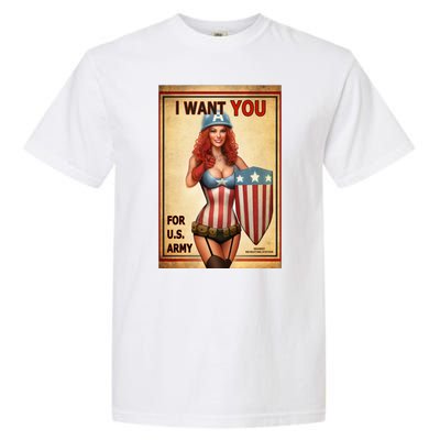 I Want You For US Army Female America Garment-Dyed Heavyweight T-Shirt