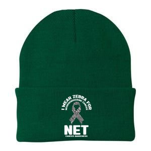 I Wear Zebra for Neuroendocrine Cancer Awareness NET Cancer Knit Cap Winter Beanie