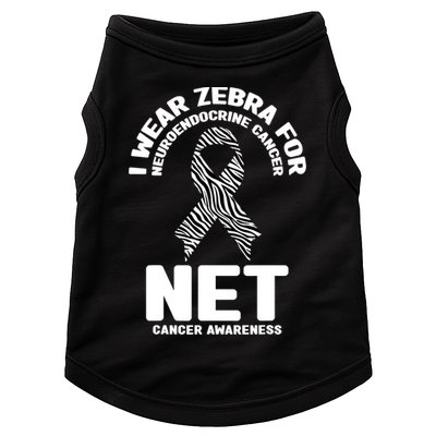 I Wear Zebra for Neuroendocrine Cancer Awareness NET Cancer Doggie Tank