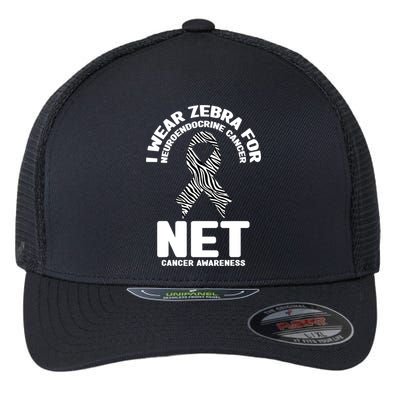 I Wear Zebra for Neuroendocrine Cancer Awareness NET Cancer Flexfit Unipanel Trucker Cap