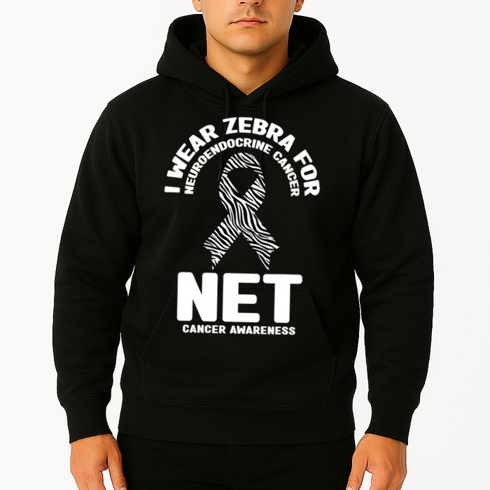 I Wear Zebra for Neuroendocrine Cancer Awareness NET Cancer Hoodie