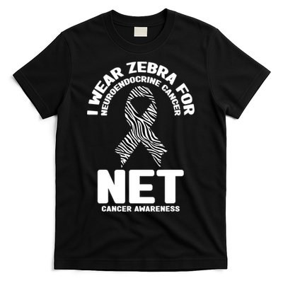 I Wear Zebra for Neuroendocrine Cancer Awareness NET Cancer T-Shirt