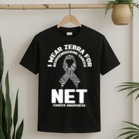I Wear Zebra for Neuroendocrine Cancer Awareness NET Cancer T-Shirt