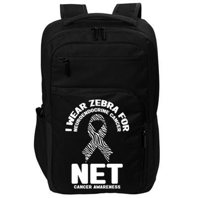 I Wear Zebra for Neuroendocrine Cancer Awareness NET Cancer Impact Tech Backpack
