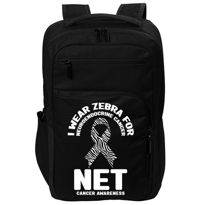 I Wear Zebra for Neuroendocrine Cancer Awareness NET Cancer Impact Tech Backpack