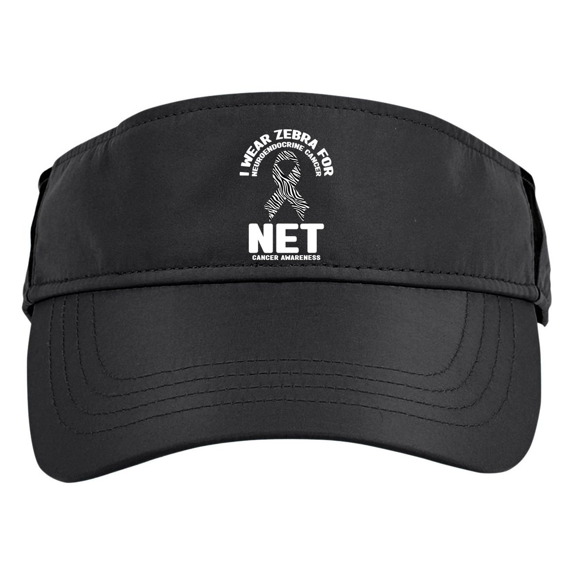 I Wear Zebra for Neuroendocrine Cancer Awareness NET Cancer Adult Drive Performance Visor