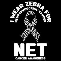 I Wear Zebra for Neuroendocrine Cancer Awareness NET Cancer Drawstring Bag