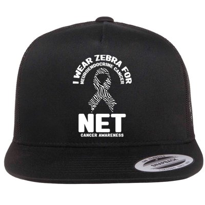I Wear Zebra for Neuroendocrine Cancer Awareness NET Cancer Flatbill Hat