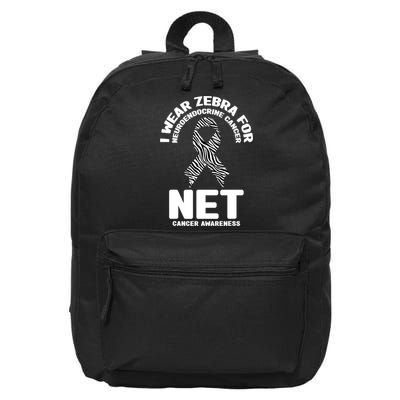 I Wear Zebra for Neuroendocrine Cancer Awareness NET Cancer 16 in Basic Backpack