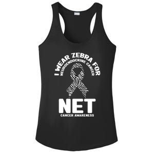 I Wear Zebra for Neuroendocrine Cancer Awareness NET Cancer Ladies PosiCharge Competitor Racerback Tank