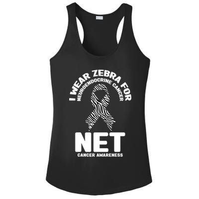 I Wear Zebra for Neuroendocrine Cancer Awareness NET Cancer Ladies PosiCharge Competitor Racerback Tank