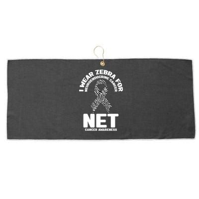 I Wear Zebra for Neuroendocrine Cancer Awareness NET Cancer Large Microfiber Waffle Golf Towel