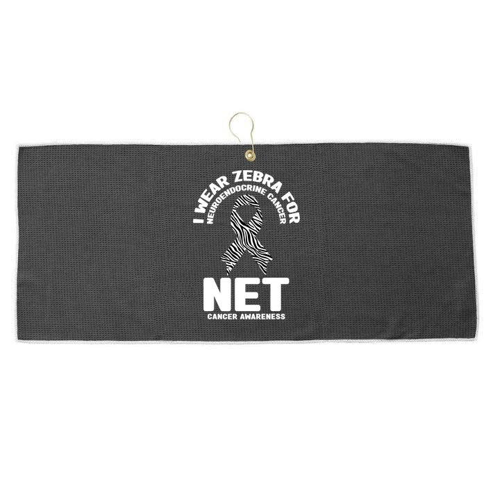 I Wear Zebra for Neuroendocrine Cancer Awareness NET Cancer Large Microfiber Waffle Golf Towel