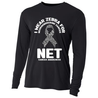 I Wear Zebra for Neuroendocrine Cancer Awareness NET Cancer Cooling Performance Long Sleeve Crew