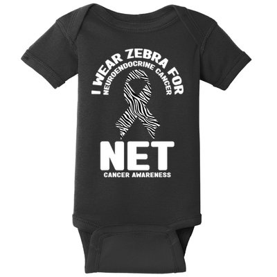 I Wear Zebra for Neuroendocrine Cancer Awareness NET Cancer Baby Bodysuit