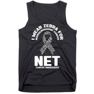 I Wear Zebra for Neuroendocrine Cancer Awareness NET Cancer Tank Top