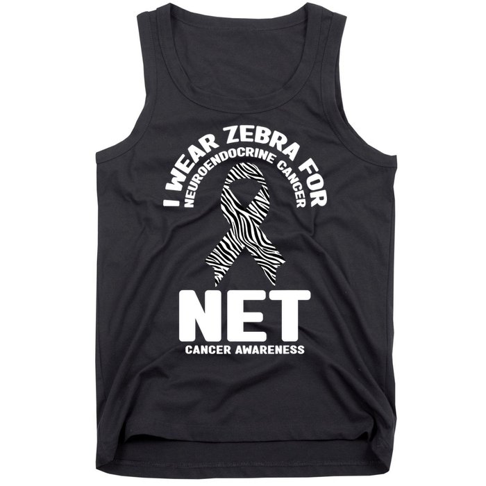 I Wear Zebra for Neuroendocrine Cancer Awareness NET Cancer Tank Top