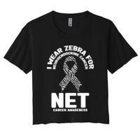 I Wear Zebra for Neuroendocrine Cancer Awareness NET Cancer Crop Top