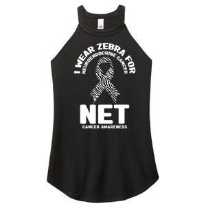 I Wear Zebra for Neuroendocrine Cancer Awareness NET Cancer Women's Perfect Tri Rocker Tank