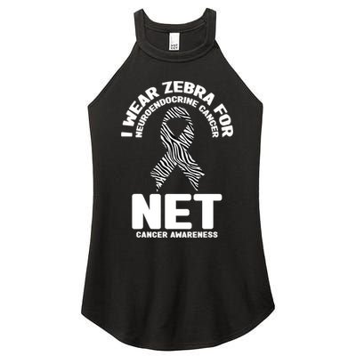 I Wear Zebra for Neuroendocrine Cancer Awareness NET Cancer Women's Perfect Tri Rocker Tank