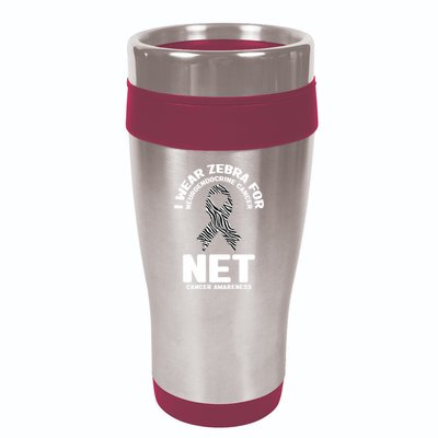 I Wear Zebra for Neuroendocrine Cancer Awareness NET Cancer 16oz Travel Tumbler