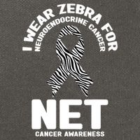 I Wear Zebra for Neuroendocrine Cancer Awareness NET Cancer Cotton Canvas Backpack
