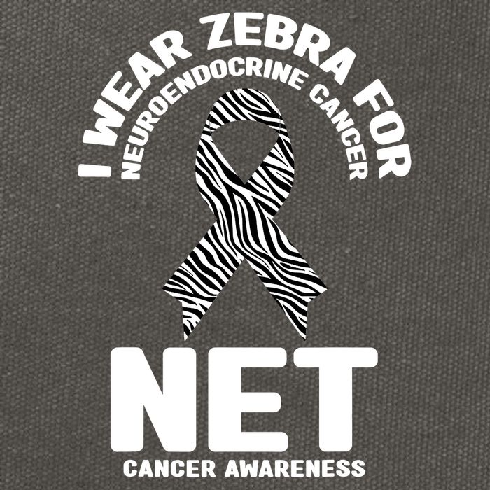 I Wear Zebra for Neuroendocrine Cancer Awareness NET Cancer Cotton Canvas Backpack