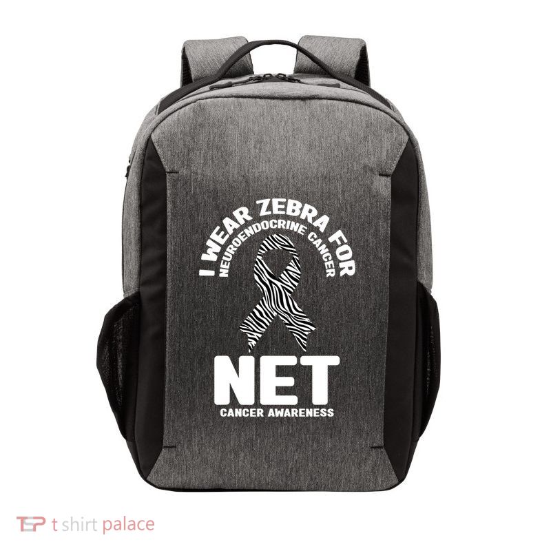 I Wear Zebra for Neuroendocrine Cancer Awareness NET Cancer Vector Backpack