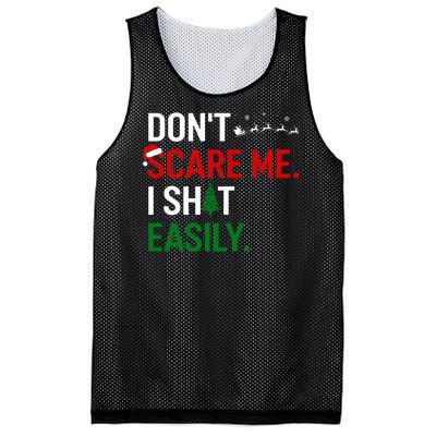 Inappropriate Xmas DonT Scare Me I Shit Easily Embarrassing Mesh Reversible Basketball Jersey Tank