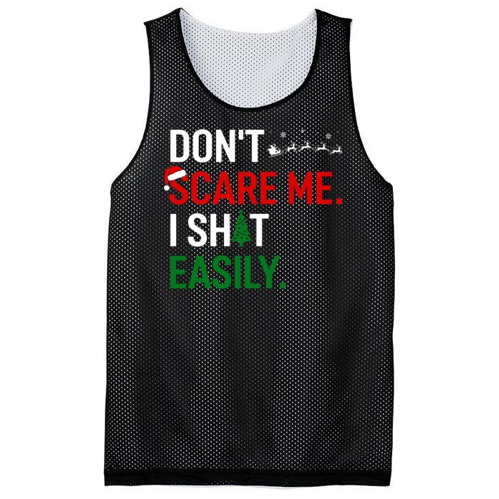 Inappropriate Xmas DonT Scare Me I Shit Easily Embarrassing Mesh Reversible Basketball Jersey Tank