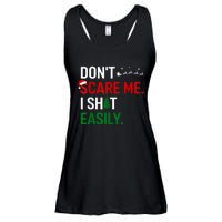 Inappropriate Xmas DonT Scare Me I Shit Easily Embarrassing Ladies Essential Flowy Tank