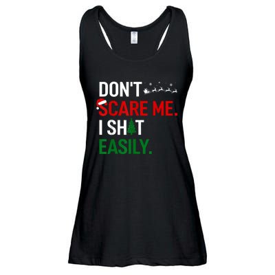 Inappropriate Xmas DonT Scare Me I Shit Easily Embarrassing Ladies Essential Flowy Tank