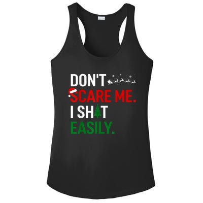 Inappropriate Xmas DonT Scare Me I Shit Easily Embarrassing Ladies PosiCharge Competitor Racerback Tank