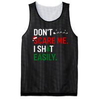 Inappropriate Xmas DonT Scare Me I Shit Easily Embarrassing Mesh Reversible Basketball Jersey Tank