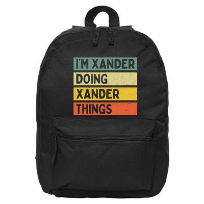 IM Xander Doing Xander Things Funny Personalized Quote 16 in Basic Backpack