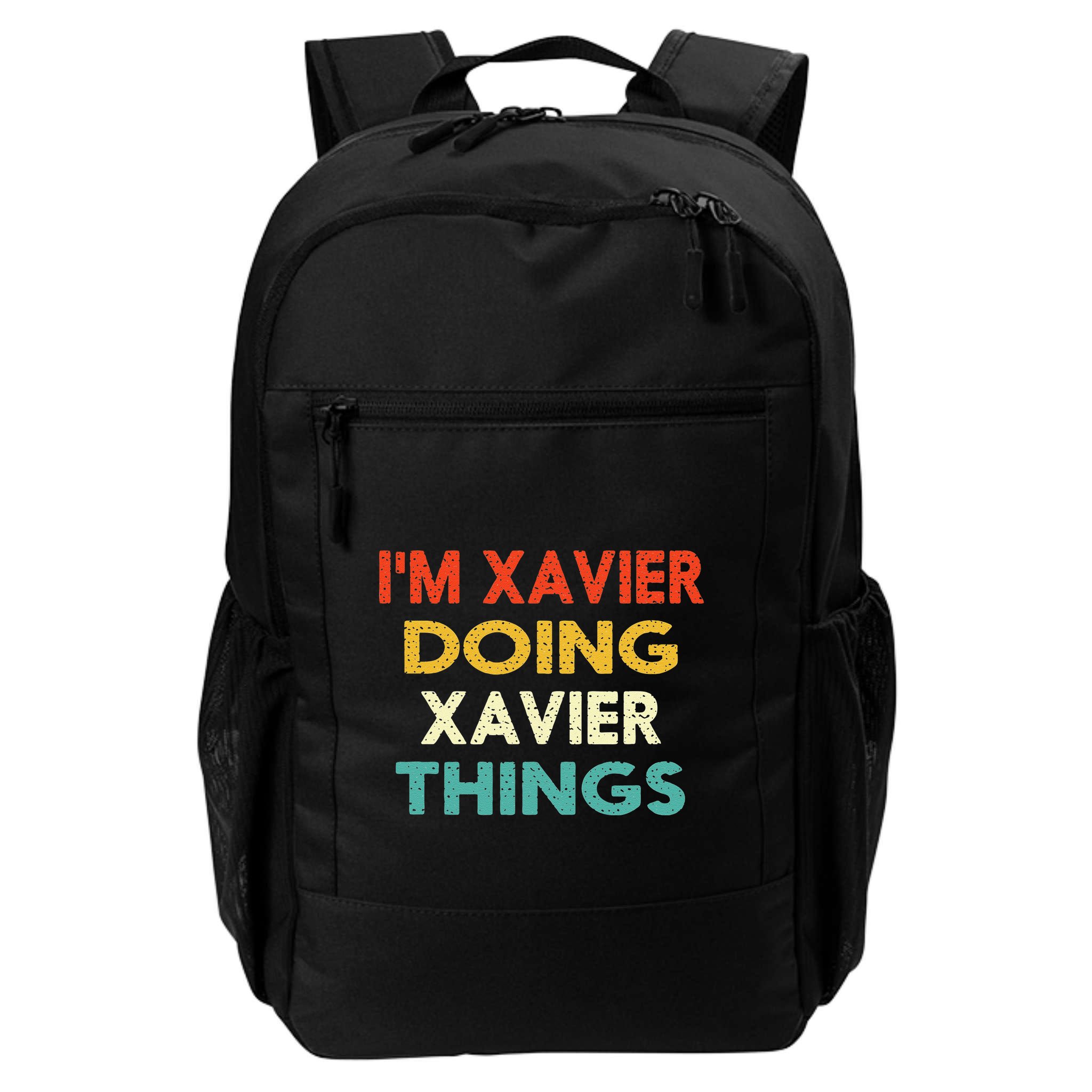 I'm Xavier Doing Xavier Things Funny Vintage Birthday Gift Backpack