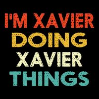 I'm Xavier Doing Xavier Things Funny Vintage Birthday Gift Backpack