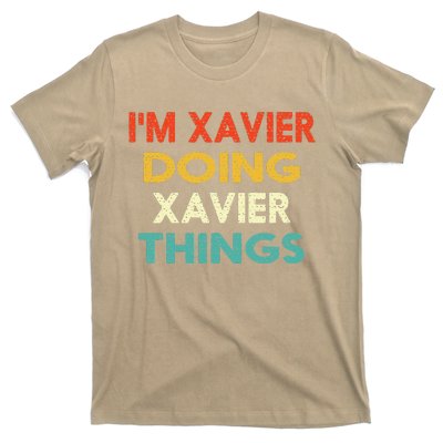 I'm Xavier Doing Xavier Things Funny Vintage Birthday Gift T-Shirt