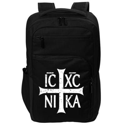 Ic Xc Nika Cross Christogram Orthodox Christian Impact Tech Backpack