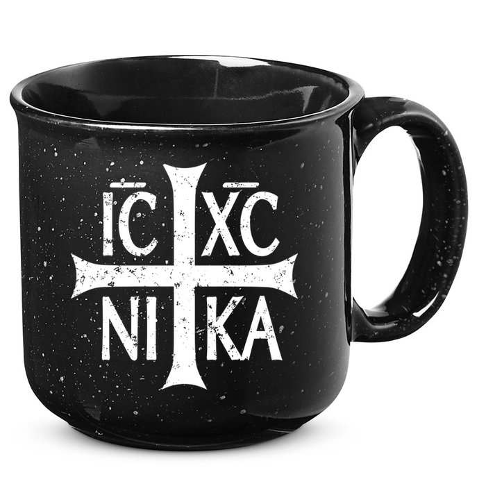 Ic Xc Nika Cross Christogram Orthodox Christian 15oz Campfire Ceramic Mug