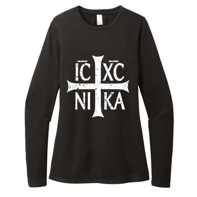 Ic Xc Nika Cross Christogram Orthodox Christian Womens CVC Long Sleeve Shirt