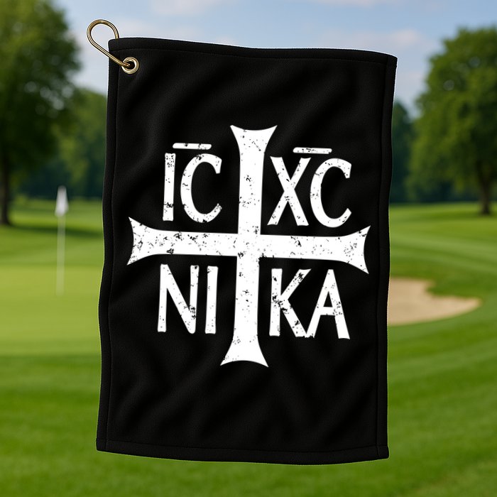 Ic Xc Nika Cross Christogram Orthodox Christian Golf Towel