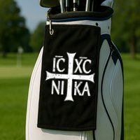 Ic Xc Nika Cross Christogram Orthodox Christian Golf Towel