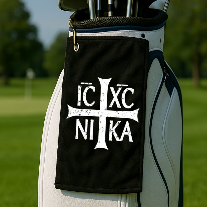 Ic Xc Nika Cross Christogram Orthodox Christian Golf Towel